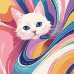 Abstract cat mobile wallpaper