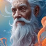 Abstract Old Man face mobile wallpaper