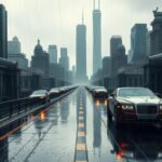 Futuristic city mobile wallpaper