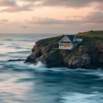House on a cliff.