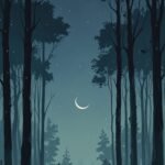Night forest mobile wallpaper