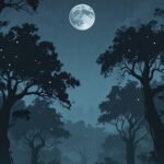 Night forest mobile wallpaper