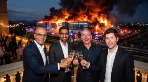 bezos, altman, pichai and nadella